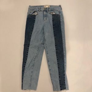GARAGE JEANS (COLOR BLOCK, MOM STYLE)